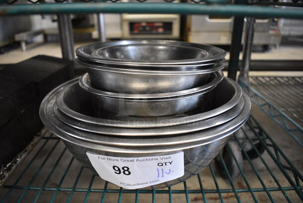 11 Various Metal Bowls. Includes 6.5x6.5x2. 11 Times Your Bid! - Image 1 of 3