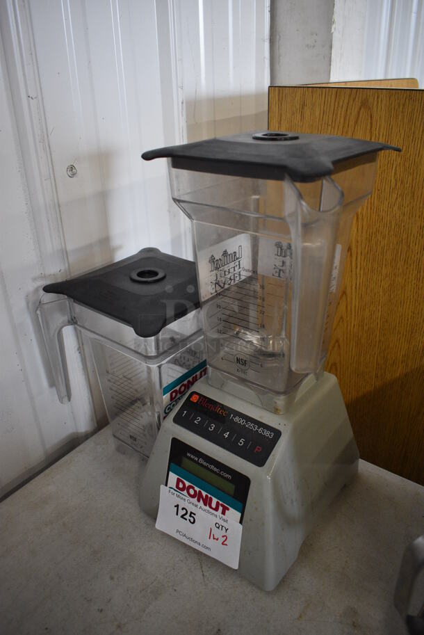 K-Tec Model ES-3 Metal Commercial Countertop Blender w/ 2 Clear Poly Pitchers. 120 Volts, 1 Phase. 7x9x16. Tested and Working! - Image 2 of 4