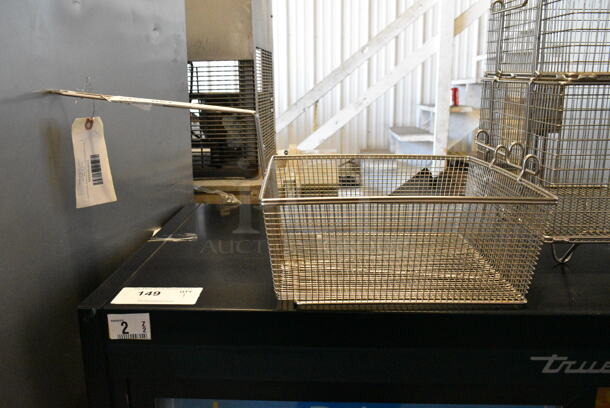 4 BRAND NEW SCRATCH AND DENT! Items; 119P980009 Anets P9800-09 13 3/4" x 12 1/4" x 5 1/2" Full Size Fryer Basket with Front Hook, 119P980079 Anets P9800-79 12" x 12" x 9" Stainless Steel Bulk Pasta Basket, 85317801 Henny Penny 17801 Basket for PFG600 Fryers, 85319501 Henny Penny 19501 Basket for PFE500 Fryers. 4 Times Your Bid! - Image 3 of 10