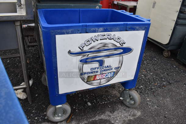Iowa Rotocast IRP-2000 Blue Poly Portable Ice Bin on Casters. 27x37x35.5 - Image 2 of 6