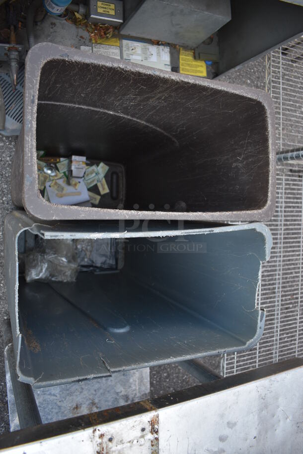 2 Poly Slim Jim Trash Cans. 11x20x30. 2 Times Your Bid! - Image 3 of 4