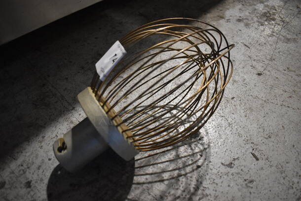 Metal Whisk Attachment for Hobart Mixer. 7.5x7.5x13.5