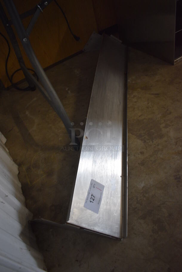 Metal Shelf w/ Wall Mount Brackets. 49x11x12 - Image 2 of 4