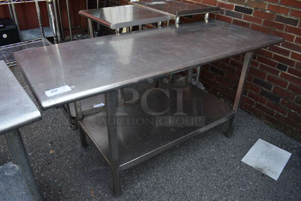 Stainless Steel Table w/ Metal Under Shelf. 72x30x33