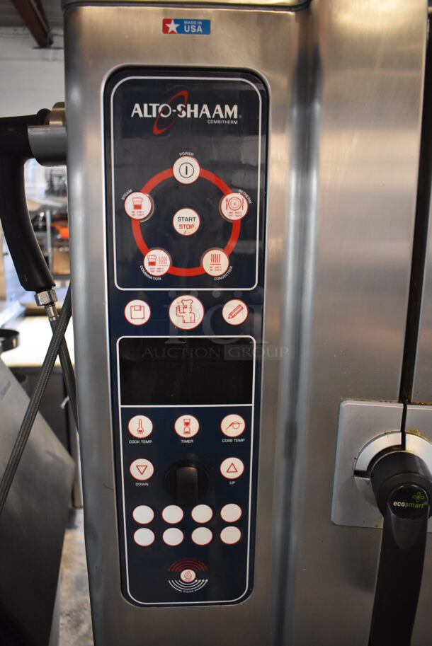 2013 Alto Shaam 10.10 ESVH Stainless Steel Commercial Electric Powered Combi Convection Oven w/ Ventless Hood and Equipment Stand on Commercial Casters. 208-240 Volts, 3 Phase. - Image 6 of 11
