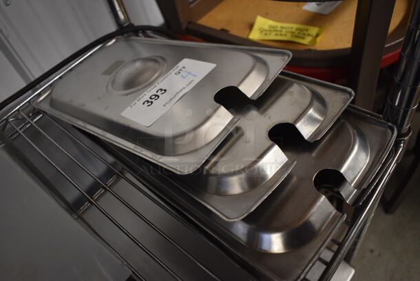 4 Stainless Steel 1/3 Size Drop In Bin Lids. 4 Times Your Bid! - Image 2 of 2