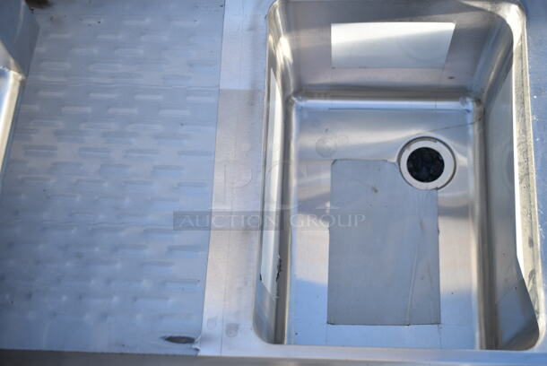 BRAND NEW SCRATCH AND DENT! Regency 600B31014213 3 Bowl Underbar Sink with Two Drainboards. Bays 10x13.5x9.5. Drain Boards 11x15 - Image 6 of 7