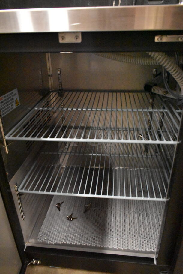 BRAND NEW SCRATCH AND DENT! 2024 Avantco 178UDD378 Metal Commercial Black Kegerator / Beer Dispenser with 2 Double Tap Towers - (4) 1/2 Keg Capacity. 115 Volts, 1 Phase. Tested and Working! - Image 9 of 11