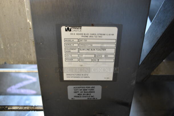 Prince Castle 297-T20 Stainless Steel Commercial Countertop Vertical Contact Toaster. 115 Volts, 1 Phase. Tested and Working! - Image 7 of 7
