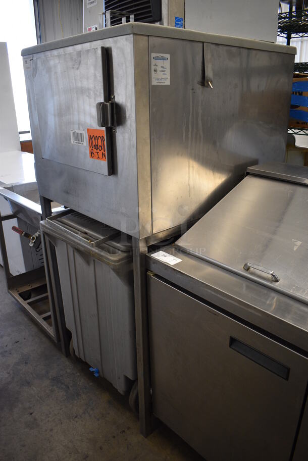 Scotsman F1222A-32A Stainless Steel Commercial Ice Head on Kloppenberg ICS-1 Commercial Ice Bin and Poly Ice Cart. 208/230 Volts, 1 Phase. 31x40x91 - Image 7 of 9