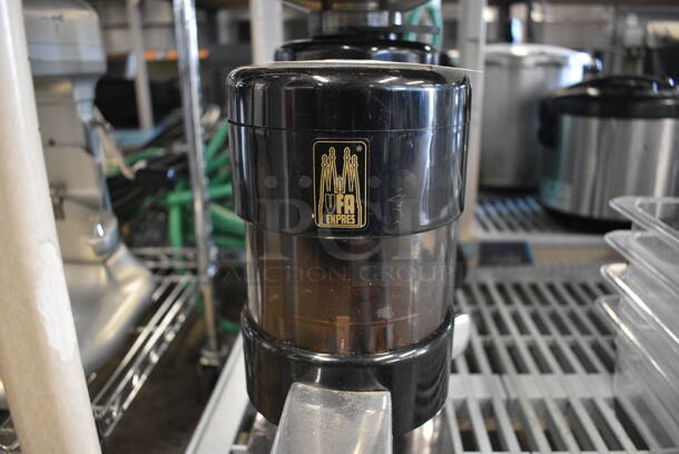 UFA Express Model E1664 Metal Commercial Countertop Espresso Bean Grinder w/ Hopper. 110 Volts, 1 Phase. 7x18x22. Tested and Working! - Image 3 of 5