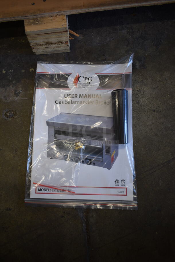 BRAND NEW SCRATCH AND DENT! Cooking Performance Group CPG 351S36SBN Stainless Steel Commercial Natural Gas Powered Salamander Broiler Cheese Melter. 36,000 BTU. Tested and Working! - Image 8 of 8