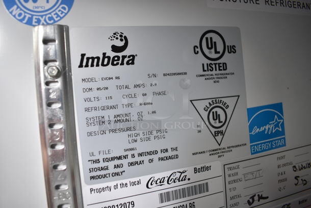 Imbera EVC04 Metal Commercial Single Door Mini Cooler Merchandiser. 115 Volts, 1 Phase. Tested and Does Not Power On - Image 3 of 3