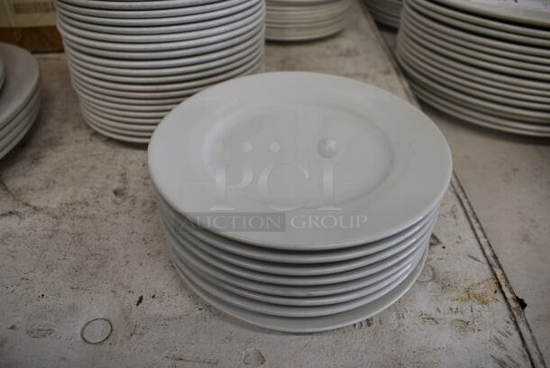 9 White Ceramic Plates. 6.5x6.5x1. 9 Times Your Bid!