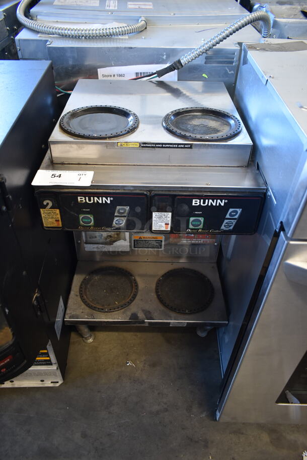 Bunn CDBC 2/2 TWIN Stainless Steel Commercial 4 Burner Coffee Machine. 120/208-240 Volts, 1 Phase.  - Image 1 of 6