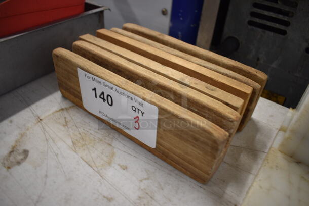 3 Wooden Holders. 8x1.5x2.5. 3 Times Your Bid! - Image 2 of 3