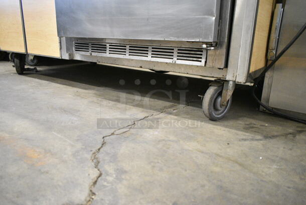 Stainless Steel Commercial Counter w/ Beverage Air UCR27A-23 Single Door Undercounter Cooler on Commercial Casters. 115 Volts, 1 Phase. Tested and Powers On But Does Not Get Cold - Image 9 of 9