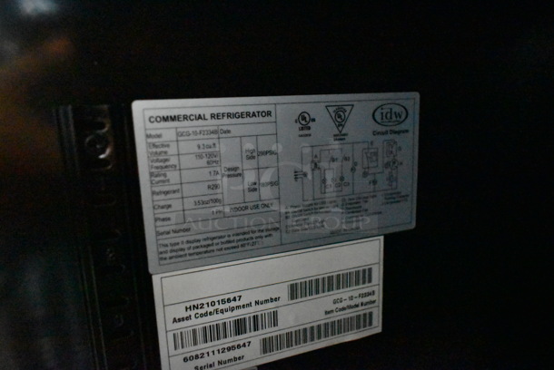 IDW GCG-10-F2334B Metal Commercial Single Door Reach In Cooler Merchandiser w/ Poly Coated Racks. 115 Volts, 1 Phase. Tested and Working! - Image 4 of 4