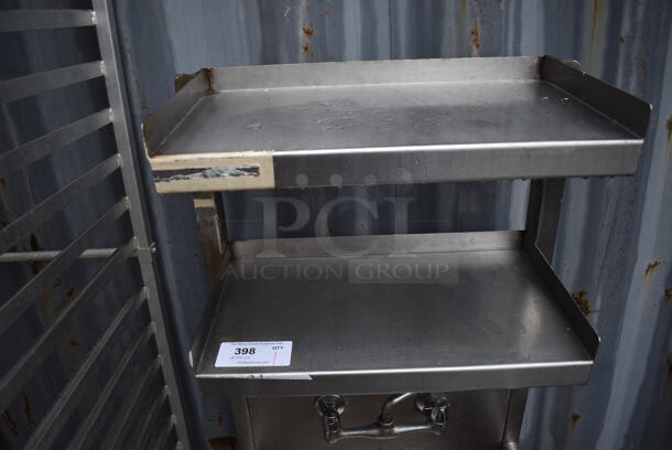 Stainless Steel Commercial Single Bay Sink w/ Double Over Shelf. 25x25x51 - Image 3 of 6