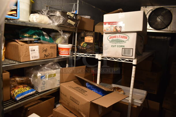 4 Various Shelving Units. Does Not Come w/ Contents. BUYER MUST REMOVE: BUYER MUST DISMANTLE. PCI CANNOT DISMANTLE FOR SHIPPING. PLEASE CONSIDER FREIGHT CHARGES. 4 Times Your Bid! (dish room) - Image 1 of 8