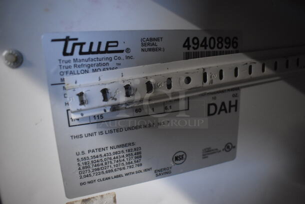 True TUC-48F Stainless Steel 2 Door Undercounter Freezer on Commercial Casters. 115 Volts, 1 Phase. 48.5x30x36. Tested and Working! - Image 5 of 6
