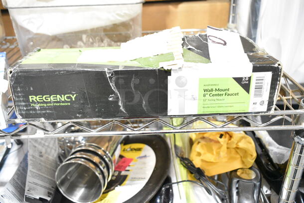 2 BRAND NEW SCRATCH AND DENT! Items Including T&S 059X-A22 6" Swing Nozzle with 2.2 GPM Aerator, Regency 600FWM812 Faucet Wall 8"C Swing Spout No Lead. 2 Times Your Bid!  - Image 6 of 7