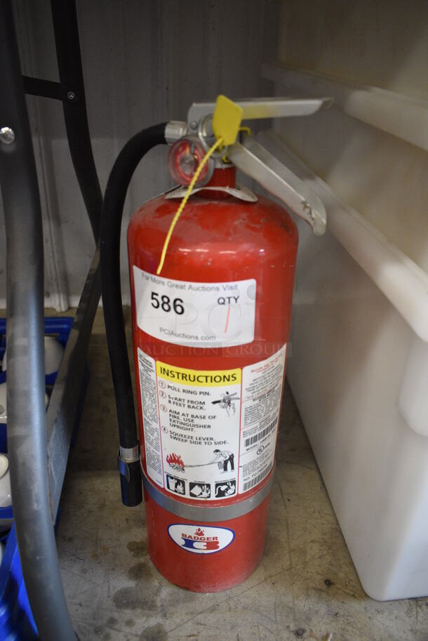 Badger Dry Chemical Fire Extinguisher. 6x5x16