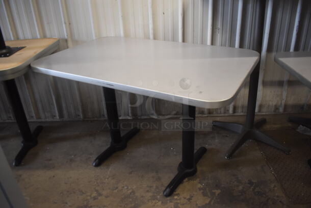 1 Dining Height Tables with 2 Straight Bases.  - Image 3 of 4