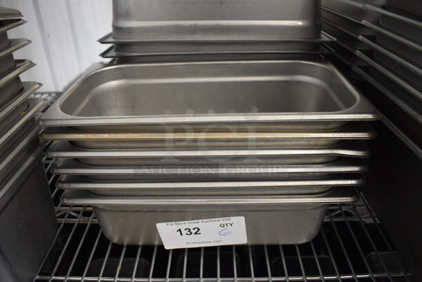 6 Stainless Steel 1/3 Size Drop In Bins. 1/3x4.  6 Times Your Bid!