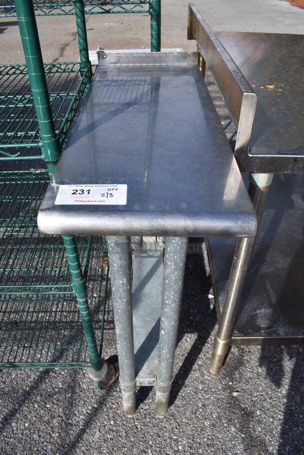 Stainless Steel Table w/ Under Shelf. 12x30x37