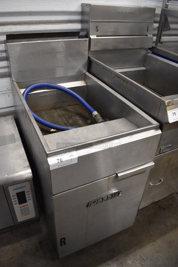 Imperial IFS-75 Stainless Steel Commercial Floor Style Natural Gas Powered 75 Pound Capacity Deep Fat Fryer. 175,000 BTU. 20x36x42 - Image 5 of 10