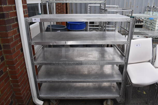 Metal 5 Tier Cart on Commercial Casters. 59x27x65