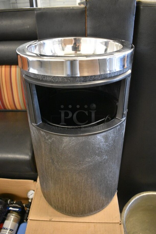 BRAND NEW! 3 Rubbermaid Model 2856-00 Trash Can and Smoking Urn. 10.5x10.5x19.5. 