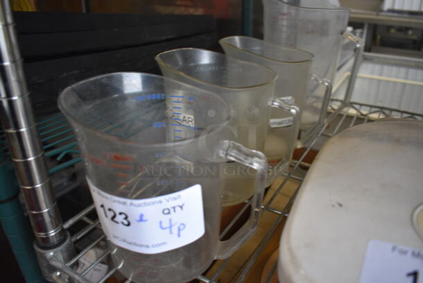 ALL ONE MONEY! Lot of 4 Various Clear Poly Pitchers! Includes 6x4x6 - Image 3 of 3