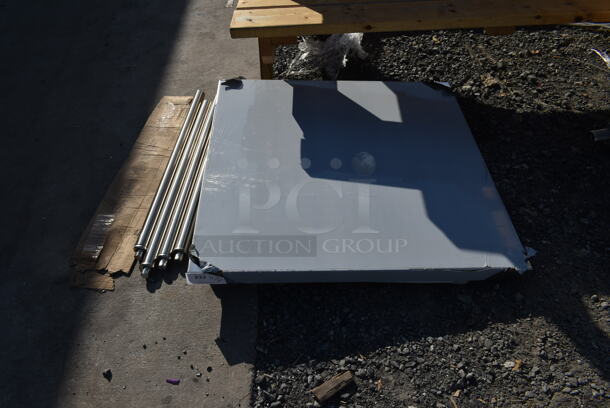 BRAND NEW SCRATCH AND DENT! Regency Stainless Steel Tabletop, Under Shelf and 4 Legs. - Image 1 of 5