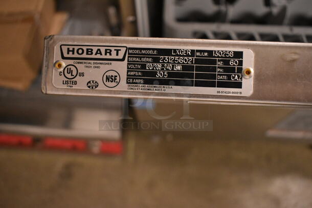 BRAND NEW SCRATCH AND DENT! 2023 Hobart LXGER Advansys Energy Recovery High Temperature Glass Washer - 120/208-240 Volts, 1 Phase.  - Image 7 of 7