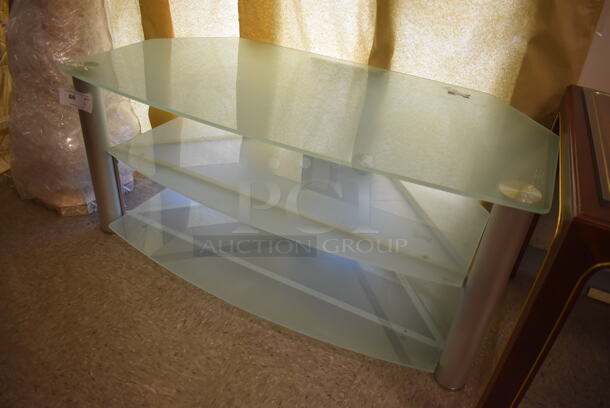 Glass 3 Tier TV Stand.  - Image 3 of 5