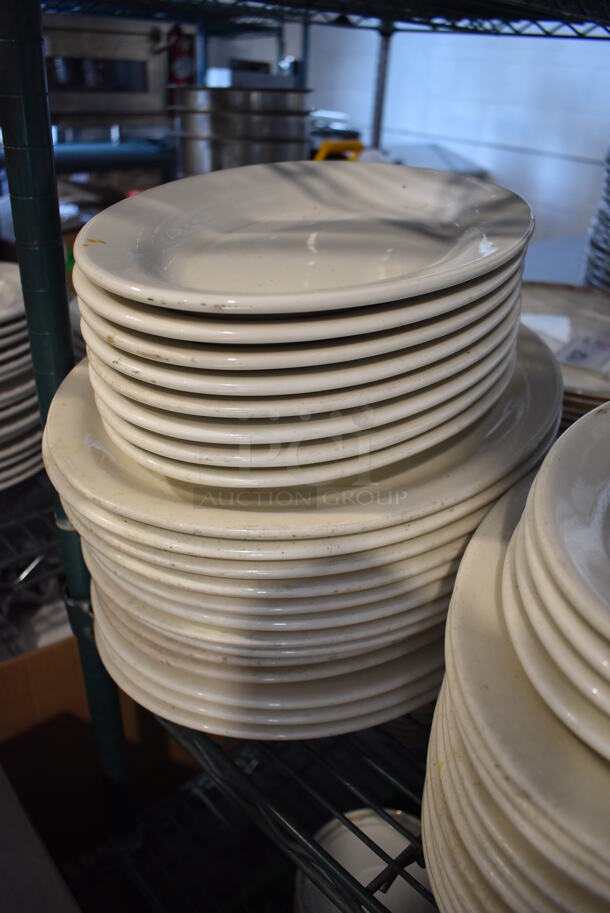 ALL ONE MONEY! Lot of 36 Various White Ceramic Oval Plates. Includes 10x7.5x1 - Image 3 of 3
