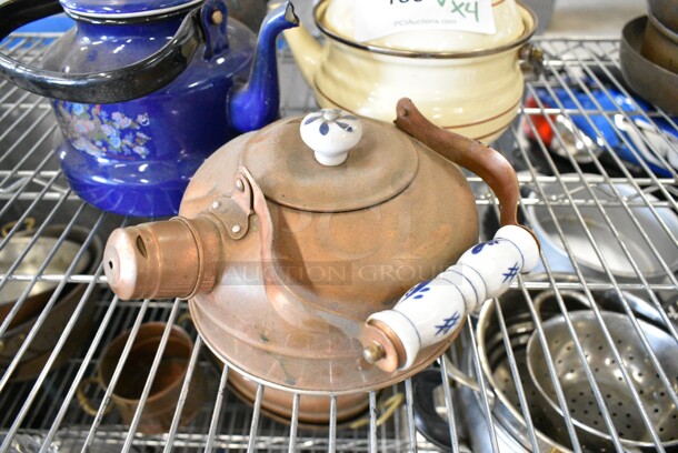 4 Various Items Including Watering Can and 3 Teapots. 4 Times Your Bid!  - Image 2 of 8