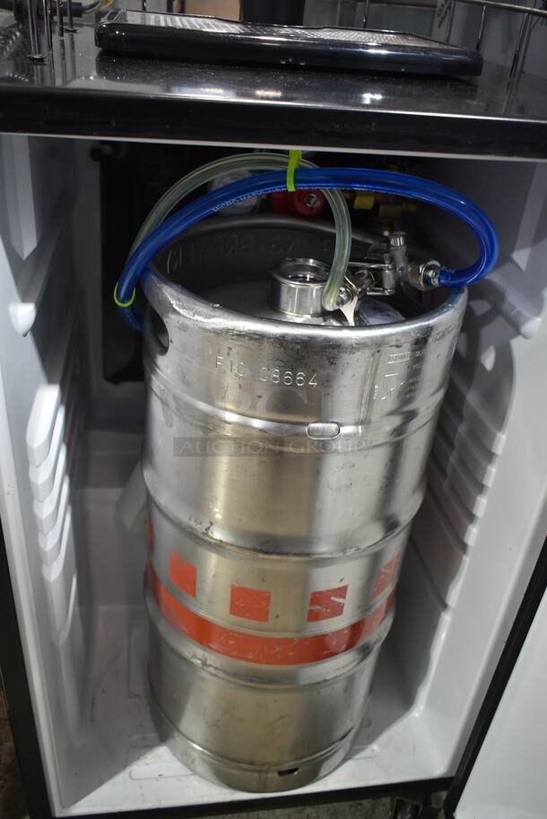 LIKE NEW! Nostalgia KRS-2100 Metal Direct Draw Kegerator w/ Beer Tower, Coupler and Keg on Commercial Casters. 115 Volts, 1 Phase. Tested and Working! - Image 11 of 12