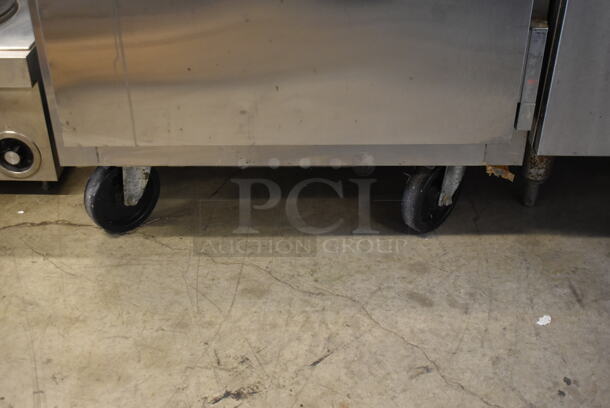Victory VF-1 Stainless Steel Commercial Single Door Reach In Freezer w/ Poly Coated Racks on Commercial Casters. 115 Volts, 1 Phase. Tested and Working! - Image 4 of 6