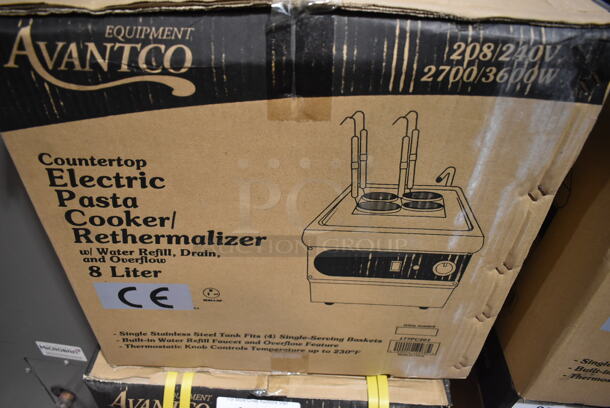 BRAND NEW IN BOX! Avantco 177PC201 Stainless Steel Commercial Countertop Electric Powered Pasta Cooker. 208/240 Volts, 1 Phase. - Image 3 of 4
