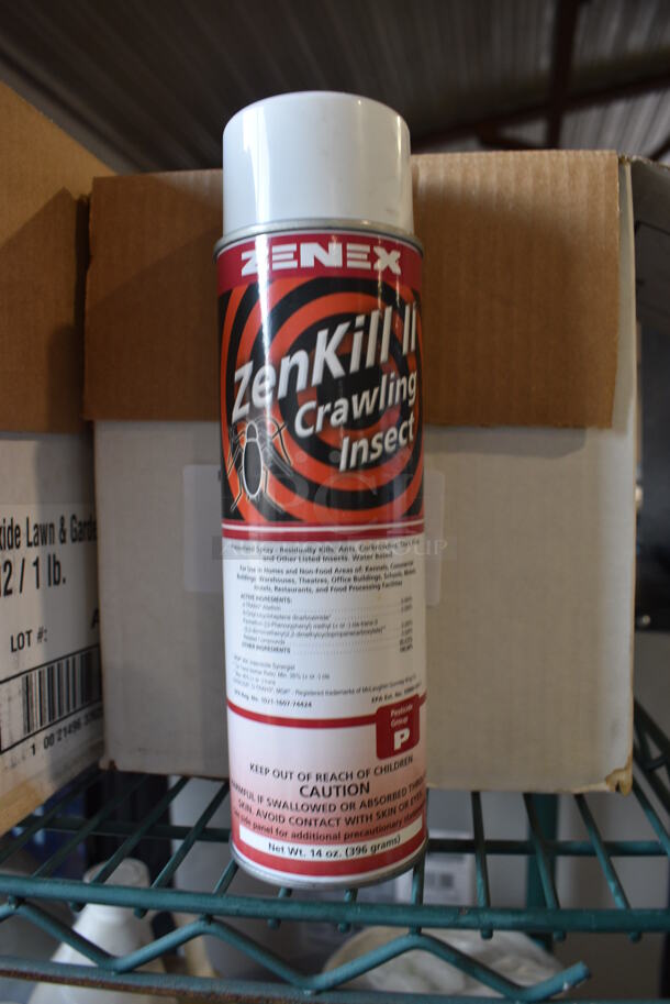 Box of 12 Zenex ZenKill II Crawling Insect Cans. 2.5x2.5x9.5