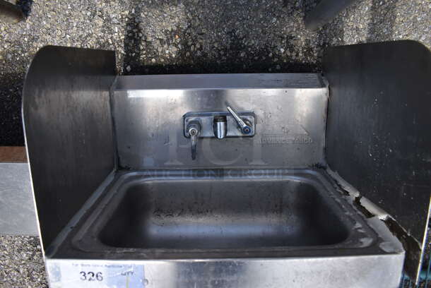 Advance Tabco Stainless Steel Commercial Single Bay Sink w/ Handles and Side Splash Guards. 17.5x15x20 - Image 2 of 3
