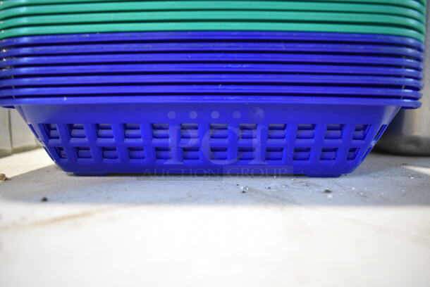 32 Various Colored Poly Food Baskets. 11.5x8.5x1.5. 32 Times Your Bid! - Image 4 of 4