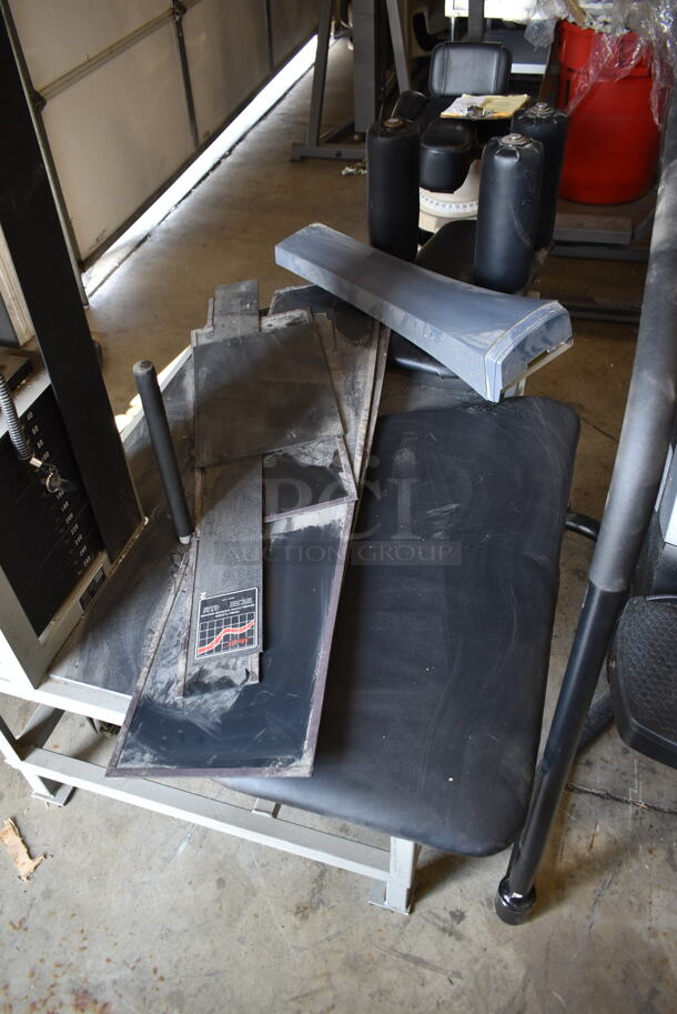 MedX Metal Commercial Floor Style Torso Flexion Rehabilitative Exercise Machine. - Image 4 of 7