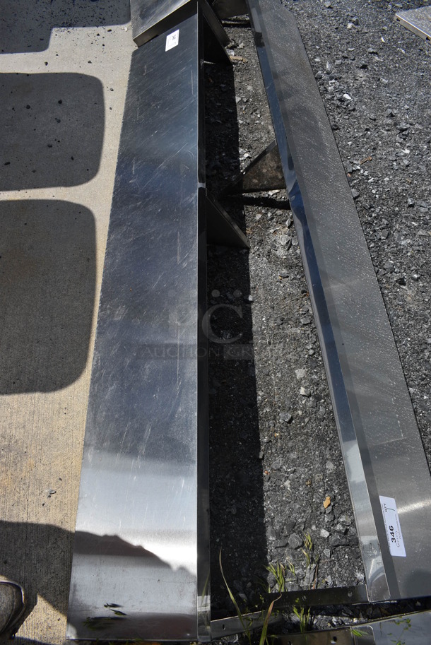 Stainless Steel Shelf w/ Wall Mount Brackets. 72x12x12 - Image 2 of 3