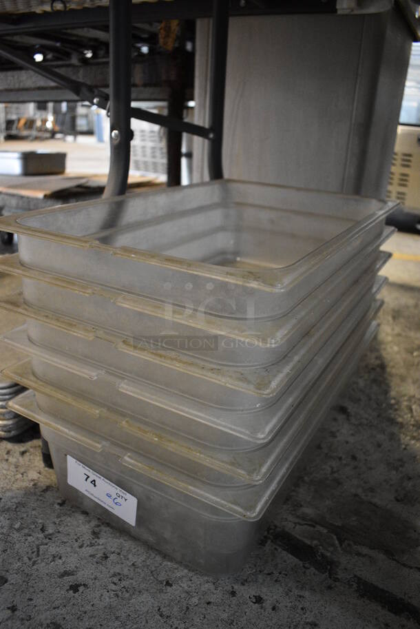ALL ONE MONEY! Lot of 6 Clear Poly Full Size Drop In Bins! 1/1x6 - Image 3 of 3