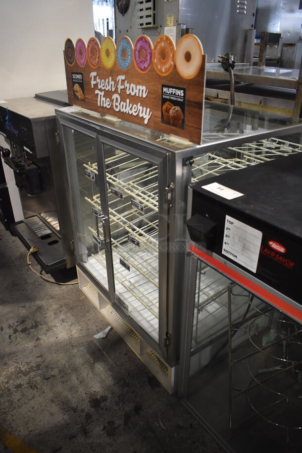 Dry Bakery Display Case With Glass Front, Sides And Back And Double Doors With Polycoated Racks. - Image 3 of 5
