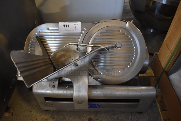 Chefmate Stainless Steel Commercial Countertop Automatic Meat Slicer. 115 Volts, 1 Phase. 20x24x19. Tested and Working!